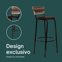 Ver imagem 4 de Banco para Bancada Banqueta Alta Cappuccino Balcão Cozinha Bistrô Área Gourmet Churrasqueira