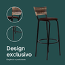 Banco para Bancada Banqueta Alta Cappuccino Balcão Cozinha Bistrô Área Gourmet Churrasqueira - 4