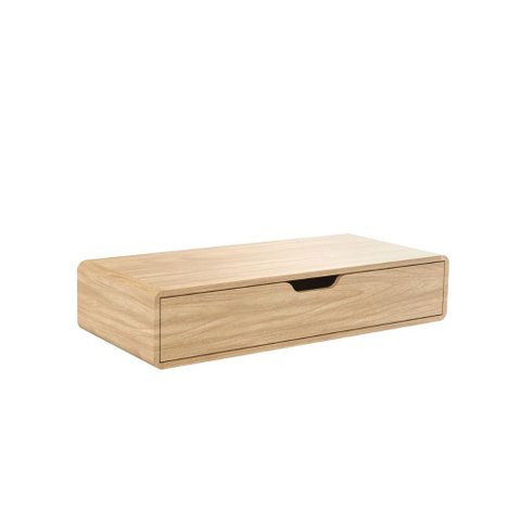 Mesa de Escritório Suspensa com 1 Gaveta Curve Mel