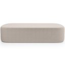 Ver mais imagens de Cabeceira Cama Box King 195cm Lanna com Puff Recamier Doha W01 Bouclê Creme - Lyam Decor