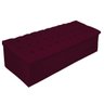 Calçadeira Baú Estofada Mel 160cm Queen Size com Capitonê Suede Bordô - 1