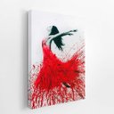 Ver imagem 2 de Mulher Vestido Vermelho Arte Abstrato Quadro Canvas 120x80cm