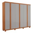 Ver imagem 2 de Guarda-Roupa Casal 100% MDF 6 Portas e 2 Gavetas com Pés 180cm Multimóveis CR35547 Madeirado/Off
