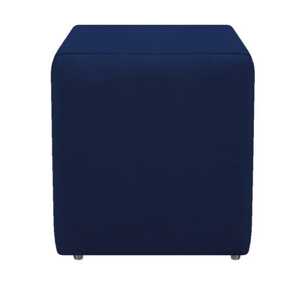 Kit 3 Puffs Decorativos Dado Suede Azul Marinho - Sts Móveis - 2