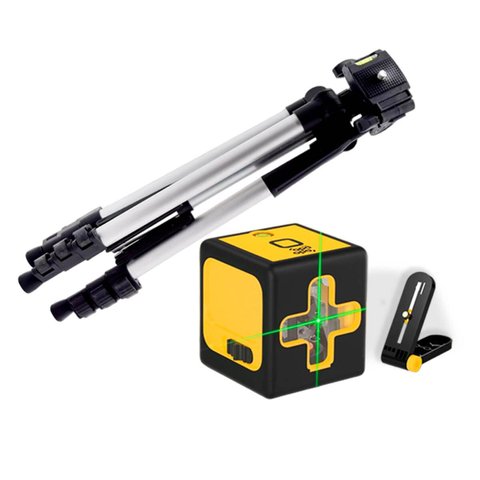 Kit Nível a Laser Verde 2 Linha com Tripé Ajustável e Suporte