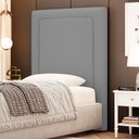 Ver imagem 4 de Cabeceira Cama Box Solteiro Alba 90cm com Frame Linho Cinza - Abmaza