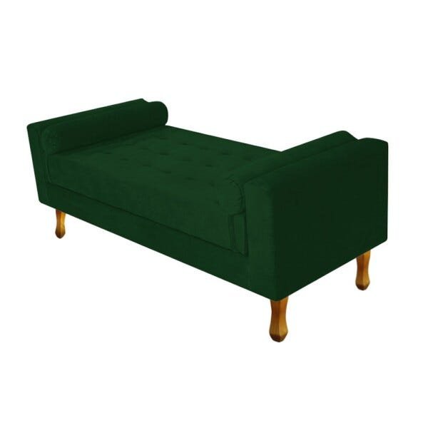 Recamier Félix Solteiro 100cm Suede Verde - 1