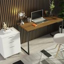 Ver imagem 6 de Conjunto Escritório Home Office com Mesa Industrial + Gaveteiro Rustic/branco Madesa