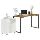 Ver imagem 2 de Conjunto Escritório Home Office com Mesa Industrial + Gaveteiro Rustic/branco Madesa