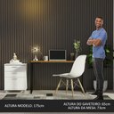 Ver imagem 5 de Conjunto Escritório Home Office com Mesa Industrial + Gaveteiro Rustic/branco Madesa