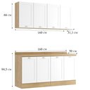 Ver mais imagens de Armário De Cozinha Completo Ditália Denver 4 Pcs Rv/br D7