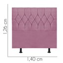 Ver imagem 2 de Cabeceira Estofada Istambul Capitonê 140cm Casal Box Quarto Suede Rosa Bebê - Gat Magazine