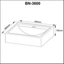 Ver imagem 4 de Cuba para Banheiro 40x10x38cm Bn3600 Tecnomobili