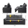 Sofá Retrátil e Reclinável 3 lugares com Molas 2,00m Lais Suede Cinza Adonai Estofado - 2