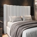 Ver imagem 2 de Cabeceira para Cama Box Solteiro 90 Cm Rania Corino Branco I02 - D'Rossi