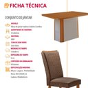 Ver imagem 7 de Mesa de Jantar Isadora 120cm Tampo MDF Laminado Canto Copo com 4 Cadeiras Lisa