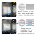 Ver imagem 5 de Persiana Rolo Double Vision Zebra 1,80l X 1,60a Branco