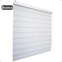 Ver imagem 2 de Persiana Rolo Double Vision Zebra 1,80l X 1,60a Branco