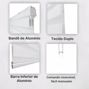Ver imagem 6 de Persiana Rolo Double Vision Zebra 1,80l X 1,60a Branco