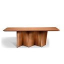 Ver imagem 3 de Mesa de Jantar 12 Lugares 260cm x 120cm, Base em Madeira Maciça e Tampo Madeira