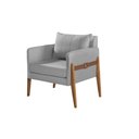 Ver imagem 1 de Poltrona Decorativa Madri linho cinza claro