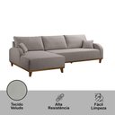 Ver imagem 6 de Sofá Albano Veludo 300 Chaise Lado Esquerdo Meu Sofá Online B026 Veludo Prata