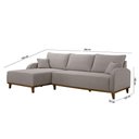 Ver imagem 5 de Sofá Albano Veludo 300 Chaise Lado Esquerdo Meu Sofá Online B026 Veludo Prata