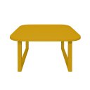 Ver imagem 5 de Mesa de Centro Lateral de Apoio para Sala Estar Square Amarelo Laca
