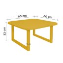 Ver imagem 6 de Mesa de Centro Lateral de Apoio para Sala Estar Square Amarelo Laca