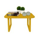Ver imagem 3 de Mesa de Centro Lateral de Apoio para Sala Estar Square Amarelo Laca
