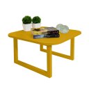 Ver imagem 2 de Mesa de Centro Lateral de Apoio para Sala Estar Square Amarelo Laca