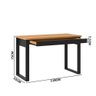 Mesa Escritório Estilo 1 Gaveta F24 Freijó/Preto Fosco - Pradel - 4