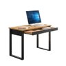Mesa Escritório Estilo 1 Gaveta F24 Freijó/Preto Fosco - Pradel - 2