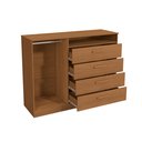 Ver imagem 5 de Cômoda 4 Gavetas e 2 Portas Kappesberg T266 Cor Canela