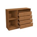 Ver imagem 4 de Cômoda 4 Gavetas e 2 Portas Kappesberg T266 Cor Canela