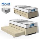 Ver imagem 6 de Cama Box com Auxiliar + Colchão de Molas Ensacadas Double Face Essence Probel Solteiro 88cm