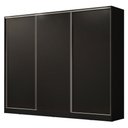 Ver imagem 2 de Guarda-Roupa Casal 100% MDF Madesa Zurique 3 Portas de Correr Preto Cor:Preto