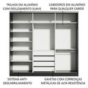 Ver imagem 5 de Guarda-Roupa Casal 100% MDF Madesa Zurique 3 Portas de Correr Preto Cor:Preto