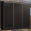 Ver imagem 1 de Guarda-Roupa Casal 100% MDF Madesa Zurique 3 Portas de Correr Preto Cor:Preto