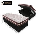 Ver imagem 2 de Cama Box Baú Solteiro 88 Preto com Colchão Little Angel Mola Superlastic