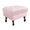 Kit 2 Puffs Retrô Luis XV Corano Rosa Bebê - Sts Móveis - 3
