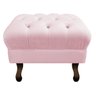 Kit 2 Puffs Retrô Luis XV Corano Rosa Bebê - Sts Móveis - 2