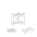Ver imagem 4 de Balcão Juma Organizador Cozinha Compacto Moderno Atacama/br