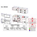 Ver imagem 4 de Armário Cozinha Modulada Compacta com Balcão para Forno/Cooktop 190cm Florença Multimóveis