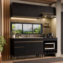 Ver imagem 1 de Armário Cozinha Modulada Compacta com Balcão para Forno/Cooktop 190cm Florença Multimóveis