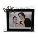 Ver imagem 1 de Porta Retrato de Vidro 13cmx18cm Laugh Love Rojemac