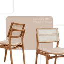 Ver imagem 3 de Sala de Jantar Mesa Ellis com 8 Cadeiras Eva Premium Linho Off White Imbuia Nat