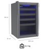 Expositora Champanheira Venax 100l Porta Invertida Grafite 220v Led Azul Controlador Digital 29168 - 2