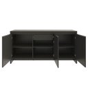 Ver imagem 4 de Balcão Aparador Buffet 3 Portas Madrid C14 Preto - Mpozenato
