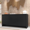 Ver imagem 2 de Balcão Aparador Buffet 3 Portas Madrid C14 Preto - Mpozenato